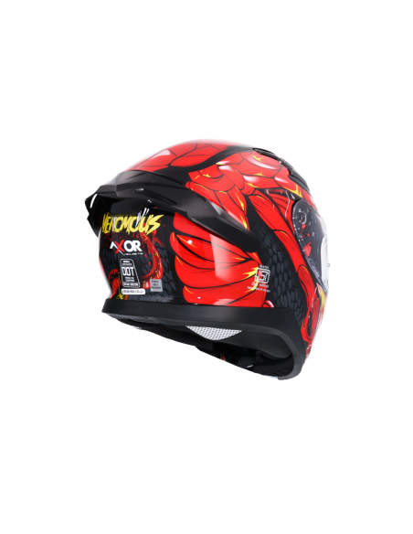 Casco AXOR Apex Venomous DV Negro/Rojo