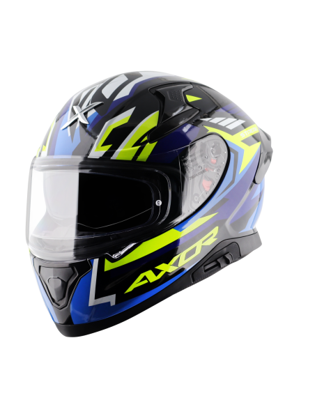 Casco AXOR Apex Streak Negro/Azul | Tecnoescape Bike