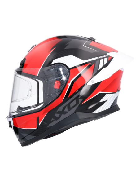 Casco integral AXOR Saber Shadow Negro/Rojo | Tecnoescape Bike