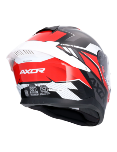 Casco integral AXOR Saber Shadow Negro/Rojo | Tecnoescape Bike