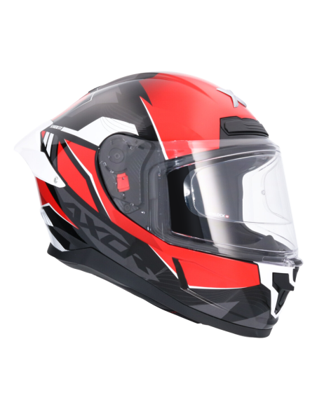Casco integral AXOR Saber Shadow Negro/Rojo | Tecnoescape Bike