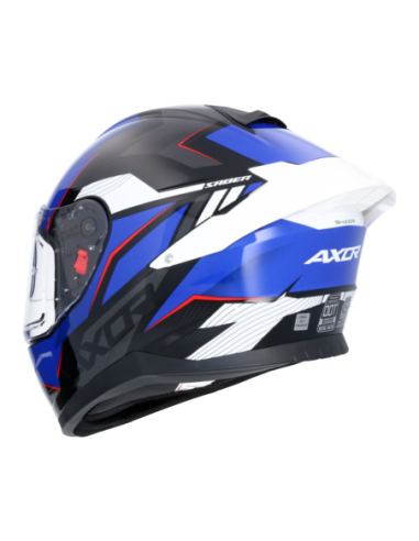 Casco integral AXOR Saber Shadow Negro/Azul | Tecnoescape Bike