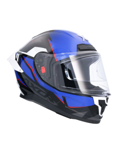 Casco integral AXOR Saber Shadow Negro/Azul | Tecnoescape Bike