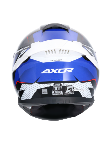 Casco integral AXOR Saber Shadow Negro/Azul | Tecnoescape Bike