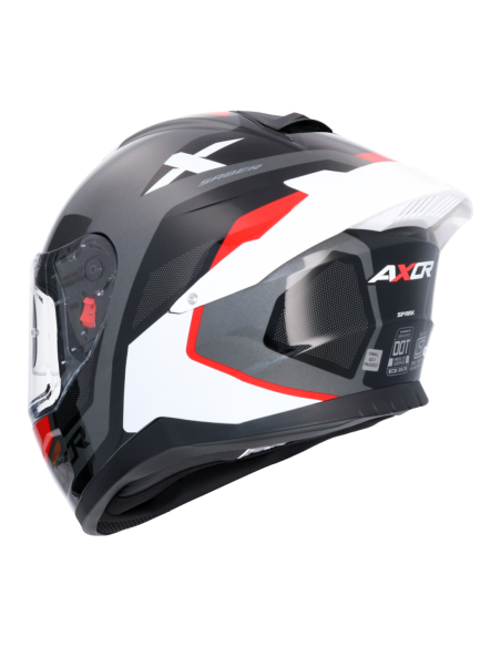Casco integral AXOR Saber Spark Negro/Rojo | Tecnoescape Bike