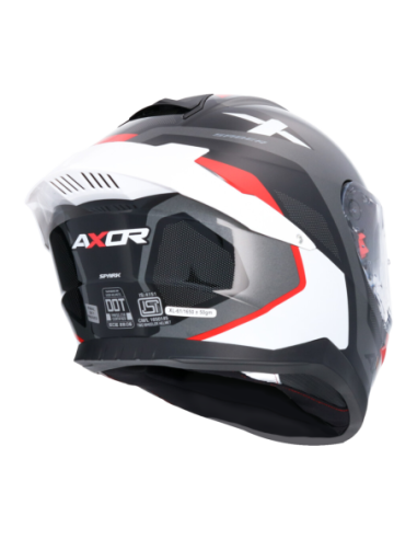 Casco integral AXOR Saber Spark Negro/Rojo | Tecnoescape Bike