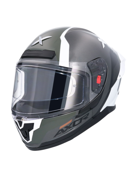 Casco integral AXOR Saber Spark Blanco Perla/Gris | Tecnoescape Bike