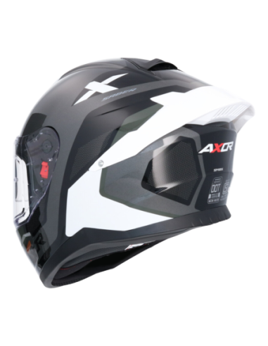 Casco integral AXOR Saber Spark Blanco Perla/Gris | Tecnoescape Bike