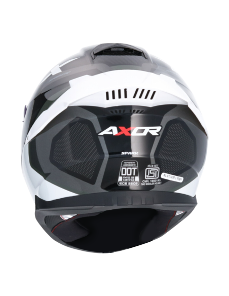 Casco integral AXOR Saber Spark Blanco Perla/Gris | Tecnoescape Bike