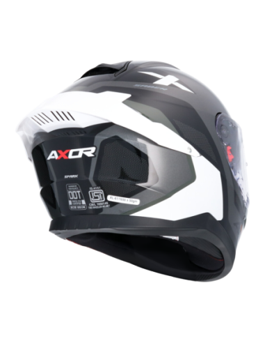 Casco integral AXOR Saber Spark Blanco Perla/Gris | Tecnoescape Bike