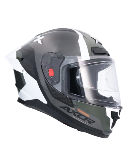 Casco integral AXOR Saber Spark Blanco Perla/Gris | Tecnoescape Bike