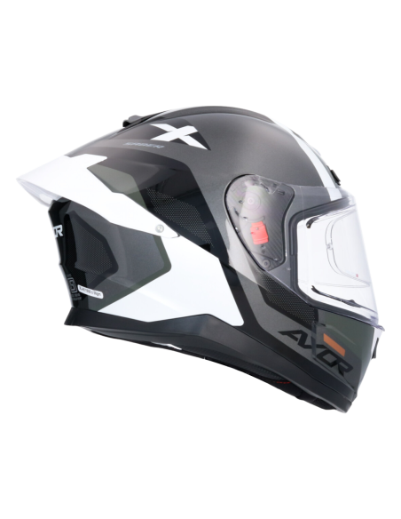 Casco integral AXOR Saber Spark Blanco Perla/Gris | Tecnoescape Bike