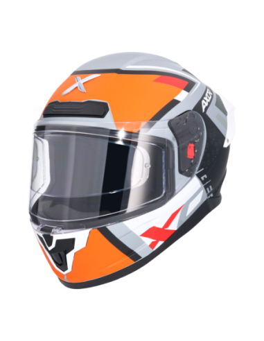 Casco integral AXOR Saber X Sports Negro Mate/Naranja | Tecnoescape Bike