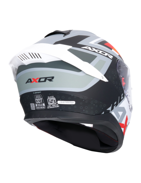 Casco integral AXOR Saber X Sports Negro Mate/Naranja | Tecnoescape Bike