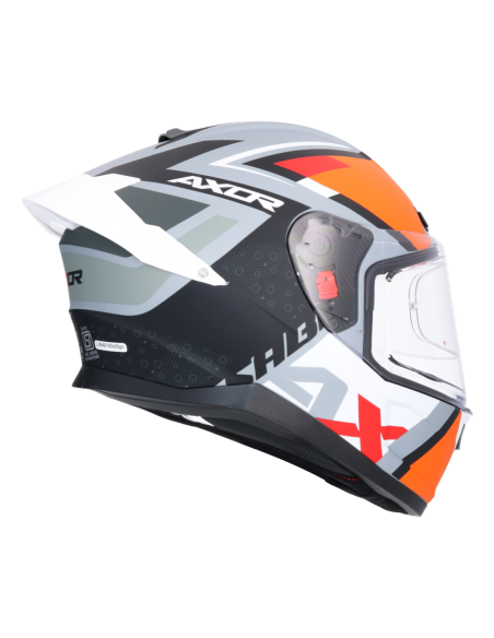 Casco integral AXOR Saber X Sports Negro Mate/Naranja | Tecnoescape Bike