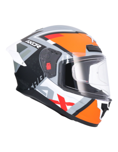 Casco integral AXOR Saber X Sports Negro Mate/Naranja | Tecnoescape Bike