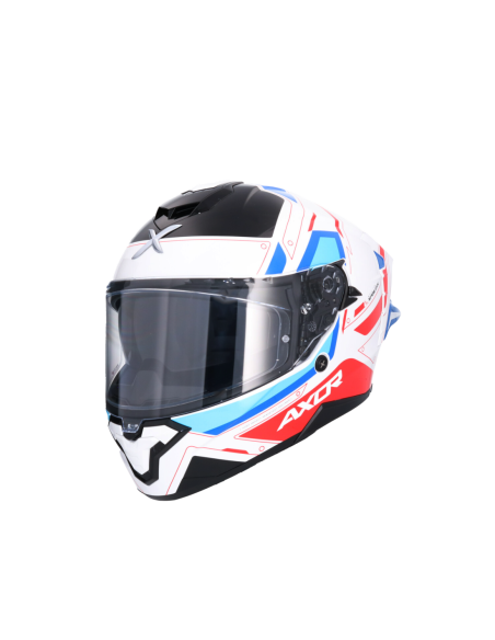 Casco Integral AXOR Brutale Ryden Blanco/Rojo | ECE 22.06 | Sun Vision | Tecnoescape