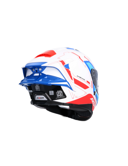 Casco Integral AXOR Brutale Ryden Blanco/Rojo | ECE 22.06 | Sun Vision | Tecnoescape