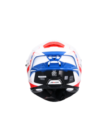 Casco Integral AXOR Brutale Ryden Blanco/Rojo | ECE 22.06 | Sun Vision | Tecnoescape