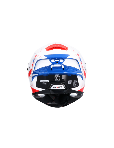 Casco Integral AXOR Brutale Ryden Blanco/Rojo | ECE 22.06 | Sun Vision | Tecnoescape