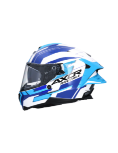 Casco Integral AXOR Brutale Plexus Blanco/Azul | ECE 22.06 | Sun Vision | Tecnoescape