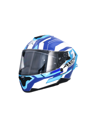 Casco Integral AXOR Brutale Plexus Blanco/Azul | ECE 22.06 | Sun Vision | Tecnoescape