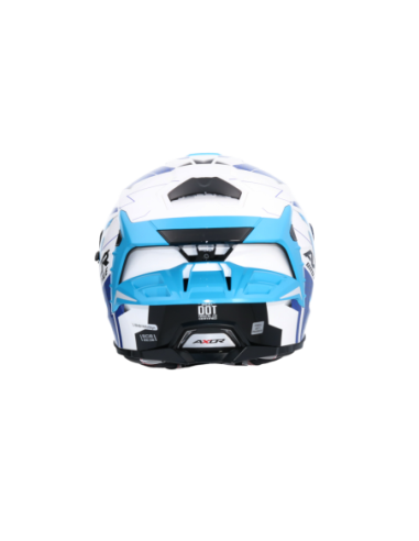 Casco Integral AXOR Brutale Plexus Blanco/Azul | ECE 22.06 | Sun Vision | Tecnoescape