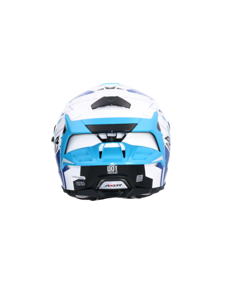 Casco Integral AXOR Brutale Plexus Blanco/Azul | ECE 22.06 | Sun Vision | Tecnoescape