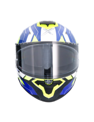 Casco Integral AXOR Brutale Plexus Azul/Verde | ECE 22.06 | Sun Vision | Tecnoescape