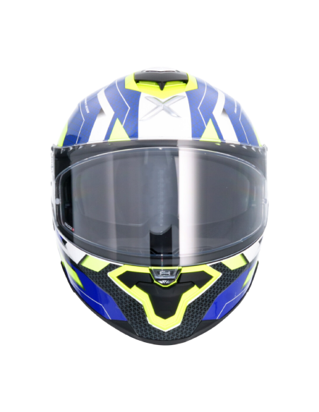 Casco Integral AXOR Brutale Plexus Azul/Verde | ECE 22.06 | Sun Vision | Tecnoescape