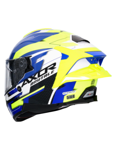Casco Integral AXOR Brutale Plexus Azul/Verde | ECE 22.06 | Sun Vision | Tecnoescape