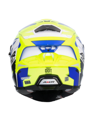 Casco Integral AXOR Brutale Plexus Azul/Verde | ECE 22.06 | Sun Vision | Tecnoescape