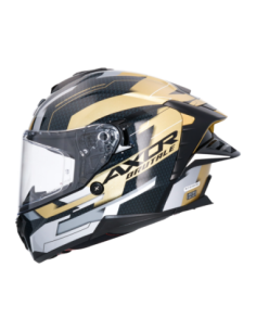 Casco Integral AXOR Brutale Plexus Negro/Oro | ECE 22.06 | Sun Vision | Tecnoescape