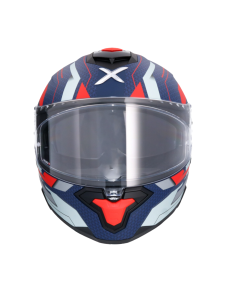 Casco Integral AXOR Brutale Plexus Azul Mate/Rojo | ECE 22.06 | Sun Vision | Tecnoescape
