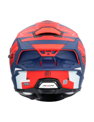 Casco Integral AXOR Brutale Plexus Azul Mate/Rojo | ECE 22.06 | Sun Vision | Tecnoescape