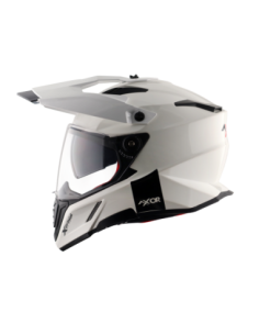 AXOR X-CROSS D/V ADVENTURE SOLID Blanco Perla | Casco Doble Visor ECE R22.06