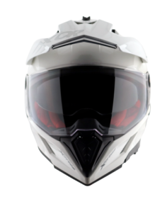 AXOR X-CROSS D/V ADVENTURE SOLID Blanco Perla | Casco Doble Visor ECE R22.06 2