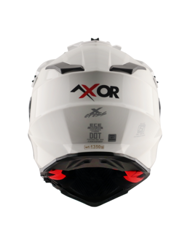 AXOR X-CROSS D/V ADVENTURE SOLID Blanco Perla | Casco Doble Visor ECE R22.06