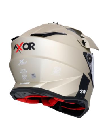 AXOR X-CROSS D/V ADVENTURE SOLID Arena Mate | Casco Doble Visor ECE R22.06