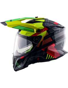 AXOR X-CROSS D/V GAMBLING Amarillo Fluor | Casco Doble Visor ECE R22.06