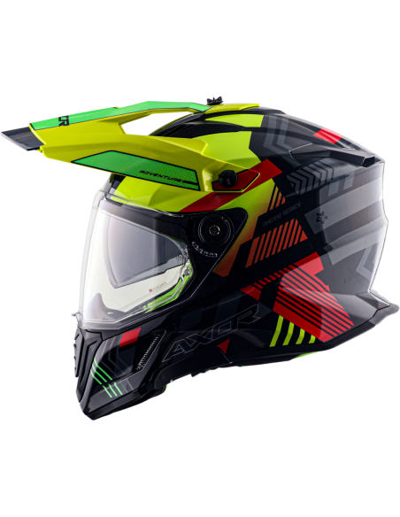 AXOR X-CROSS D/V GAMBLING Amarillo Fluor | Casco Doble Visor ECE R22.06