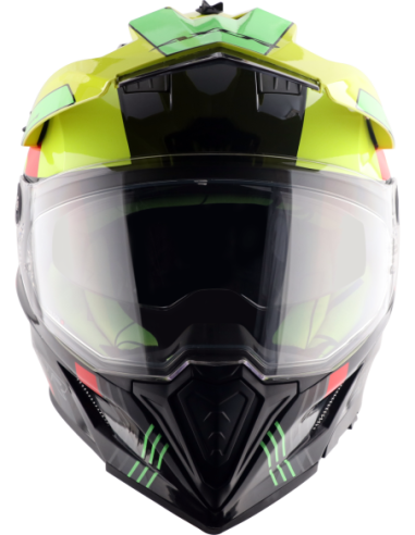 AXOR X-CROSS D/V GAMBLING Amarillo Fluor | Casco Doble Visor ECE R22.06