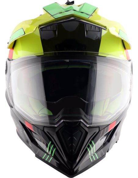 AXOR X-CROSS D/V GAMBLING Amarillo Fluor | Casco Doble Visor ECE R22.06
