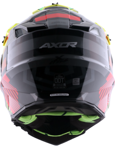 AXOR X-CROSS D/V GAMBLING Amarillo Fluor | Casco Doble Visor ECE R22.06