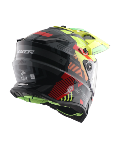 AXOR X-CROSS D/V GAMBLING Amarillo Fluor | Casco Doble Visor ECE R22.06
