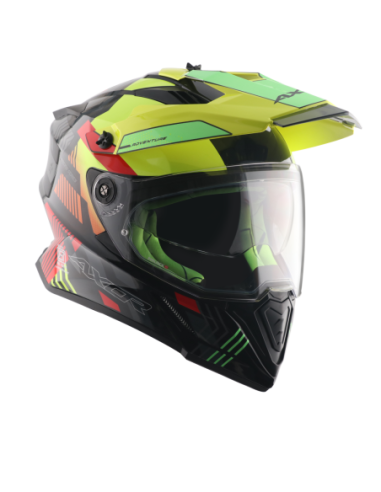 AXOR X-CROSS D/V GAMBLING Amarillo Fluor | Casco Doble Visor ECE R22.06