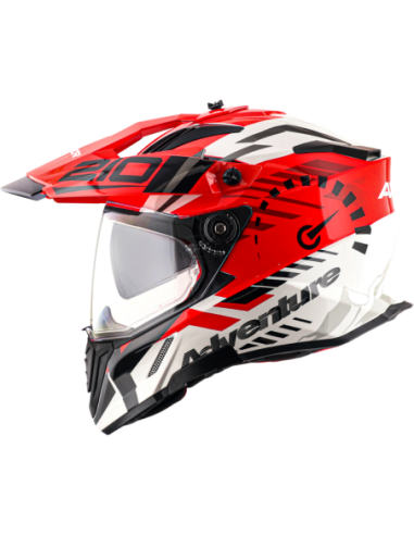 AXOR X-CROSS D/V SPEEDOMETER Blancorojo | Casco Doble Visor ECE R22.06