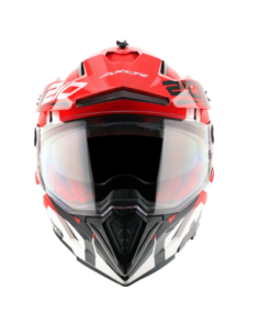 AXOR X-CROSS D/V SPEEDOMETER Blancorojo | Casco Doble Visor ECE R22.06 2