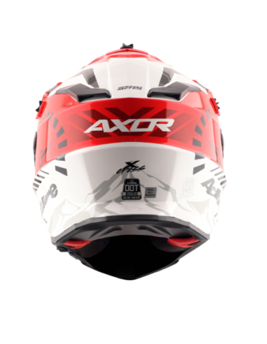 AXOR X-CROSS D/V SPEEDOMETER Blancorojo | Casco Doble Visor ECE R22.06