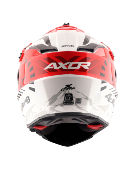AXOR X-CROSS D/V SPEEDOMETER Blancorojo | Casco Doble Visor ECE R22.06